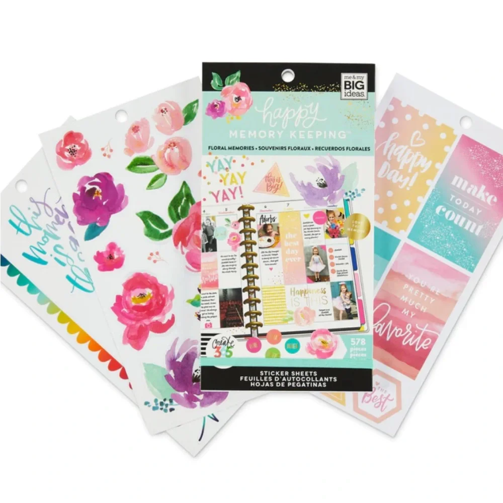 The Happy Planner Happy Memory Keeping Floral Memories Value Pack Stickers - Picture 3 of 5